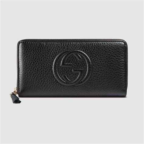 gucci black womens wallet|Gucci long wallet women.